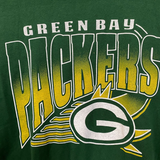 Junk Food Clothing NFL Green Bay Packers Chrome Retro Style T-Shirt Small
