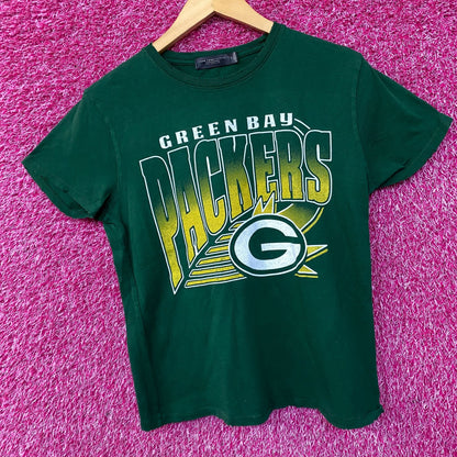 Junk Food Clothing NFL Green Bay Packers Chrome Retro Style T-Shirt Small