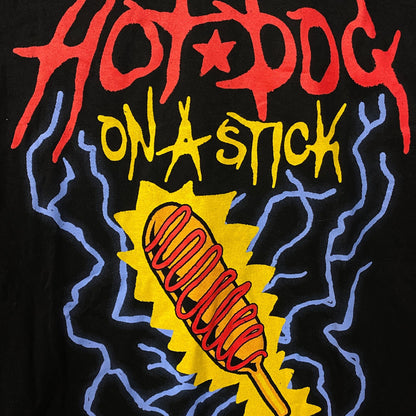 Hot Dog on a Stick 1946 Corndog Black Graphic T-Shirt Medium