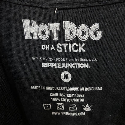 Hot Dog on a Stick 1946 Corndog Black Graphic T-Shirt Medium