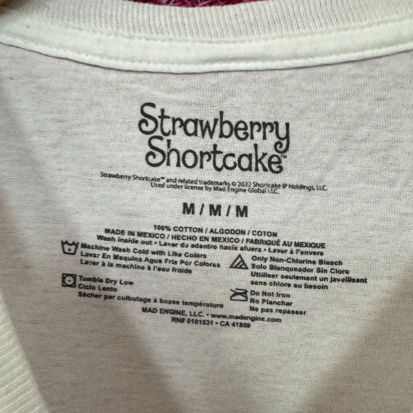 Strawberry Shortcake Berry Sweet Spirit Rally Cartoon Tee M