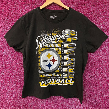 Junk Food Women's Pittsburgh Steelers Brick Vintage Style Tee Large