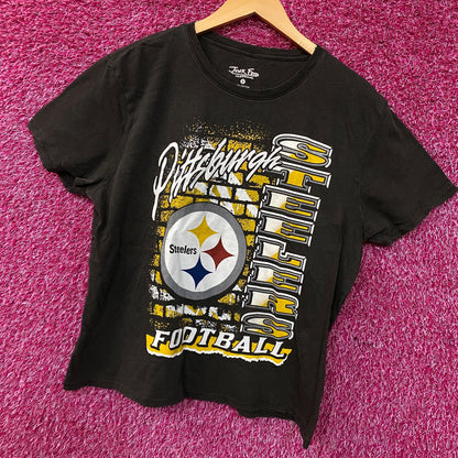 Junk Food Women's Pittsburgh Steelers Brick Vintage Style Tee Large