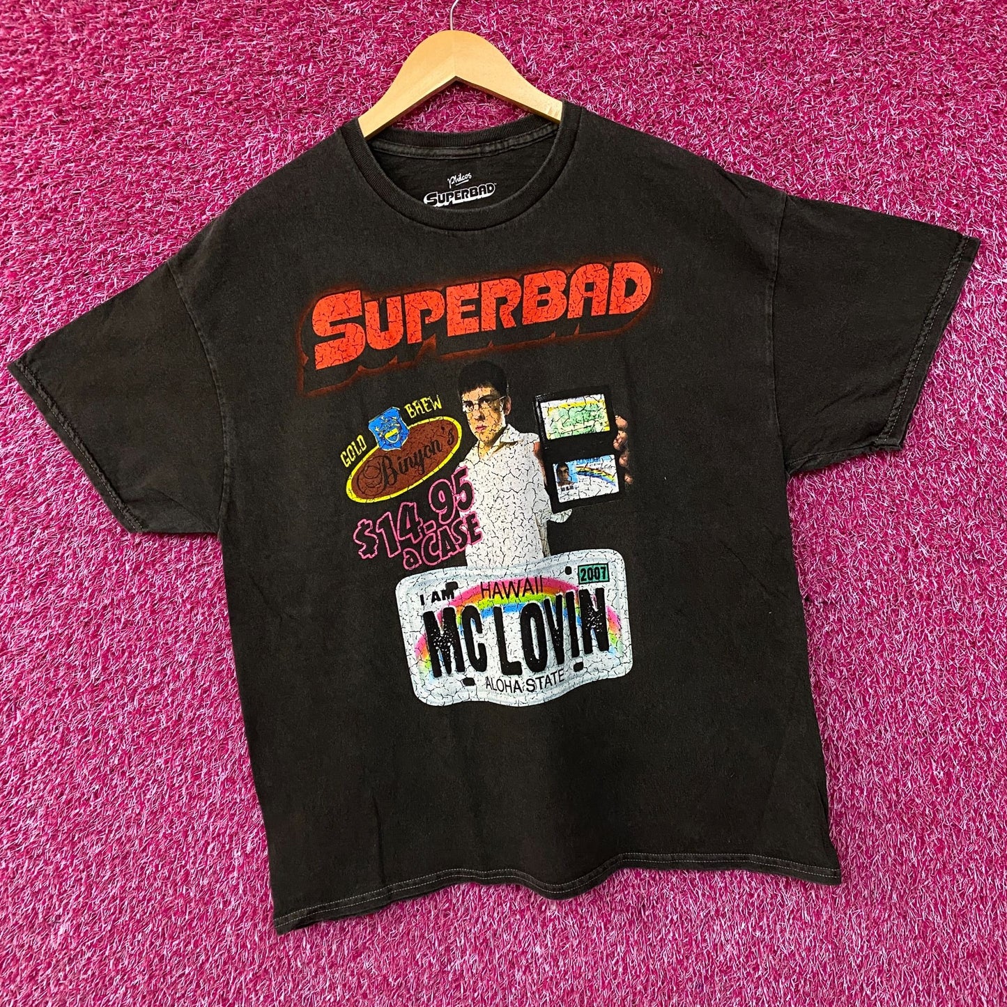Superbad McLovin Fake ID Graphic T-Shirt Large