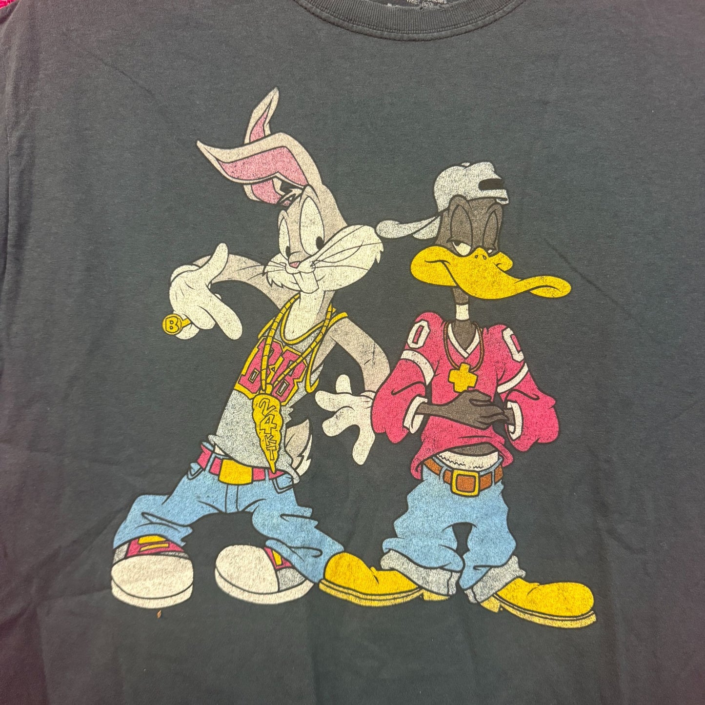 Looney Tunes Bugs Bunny Daffy Duck Criss Cross Parody Tee M