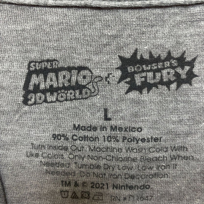 Super Mario Bros Furry Peach Toad Mario Luigi Nintendo Tee L