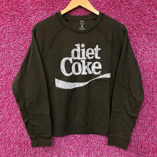 Junk Food Diet Coke Raglan Crew Fleece Sweater Medium