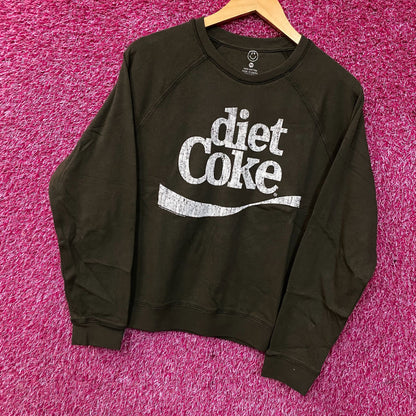 Junk Food Diet Coke Raglan Crew Fleece Sweater Medium