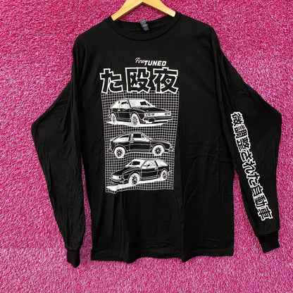 Empyre Fine Tuned Japanese Script Black Long Sleeve T-Shirt Large