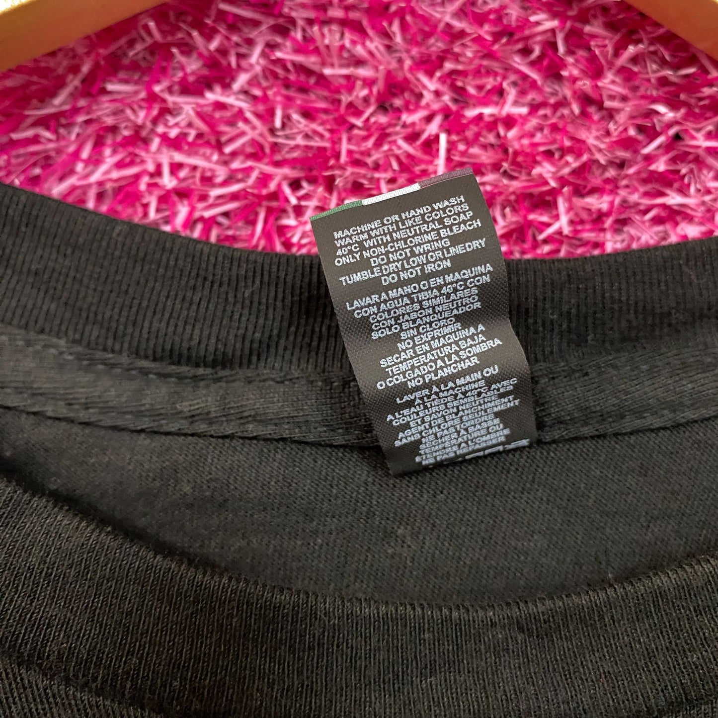 Empyre Fine Tuned Japanese Script Black Long Sleeve T-Shirt Large