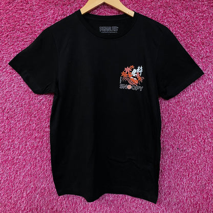 Peanuts Kanji Snoopy Surf Graphic T-Shirt Large