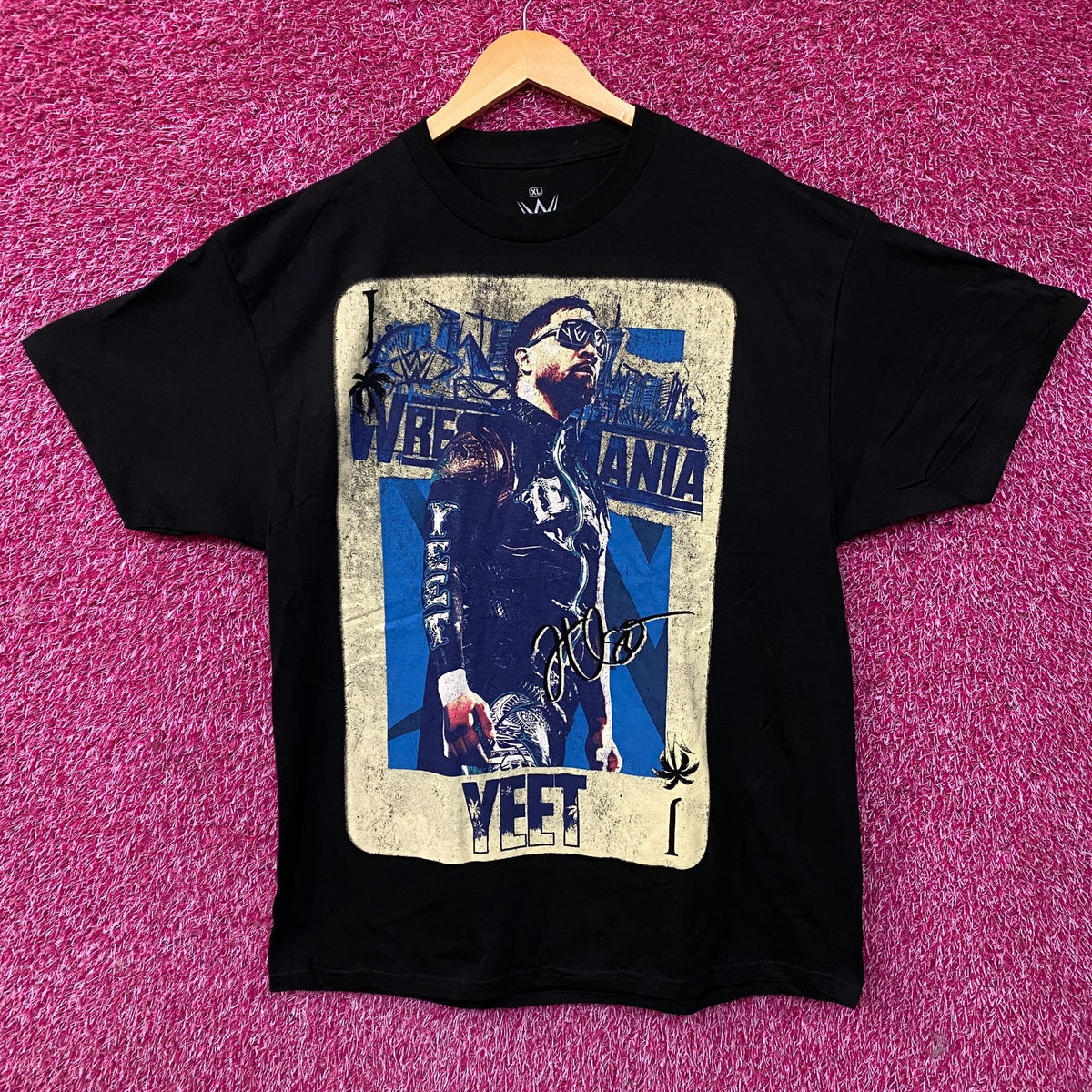 WWE Jey Uso WrestleMania Card Graphic T-Shirt XL