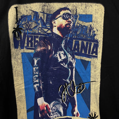 WWE Jey Uso WrestleMania Card Graphic T-Shirt XL