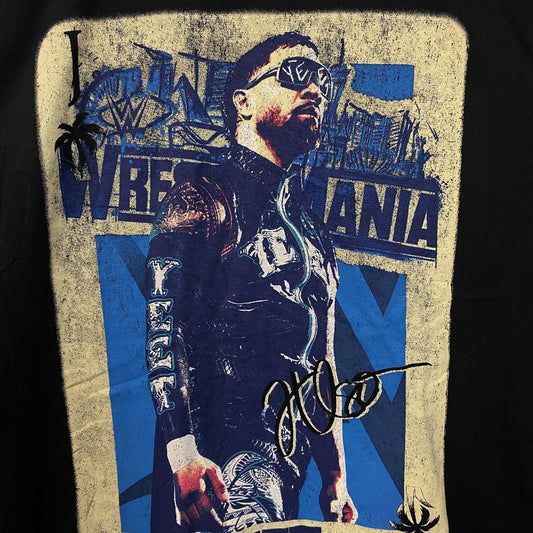 WWE Jey Uso WrestleMania Card Graphic T-Shirt XL