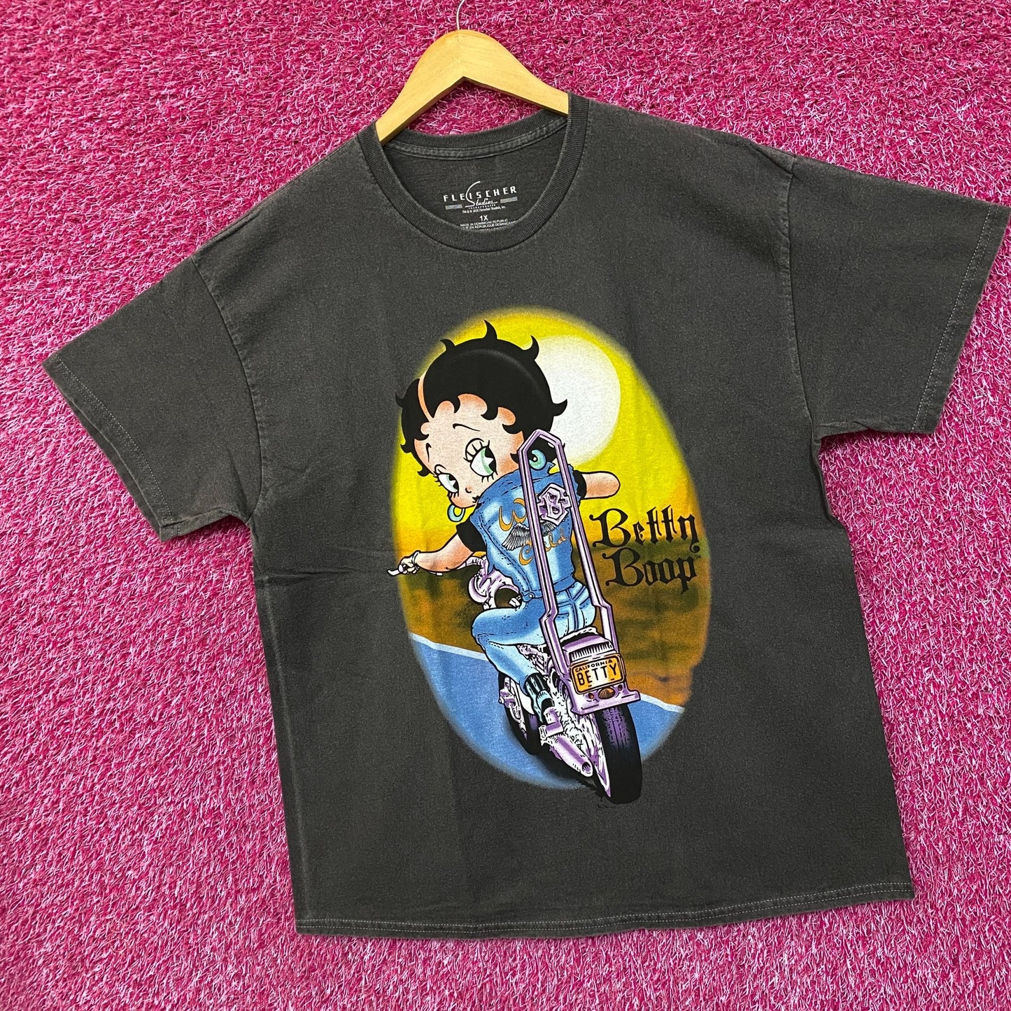Betty Boop Wild Child Motorcycle Biker Graphic T-Shirt 1X