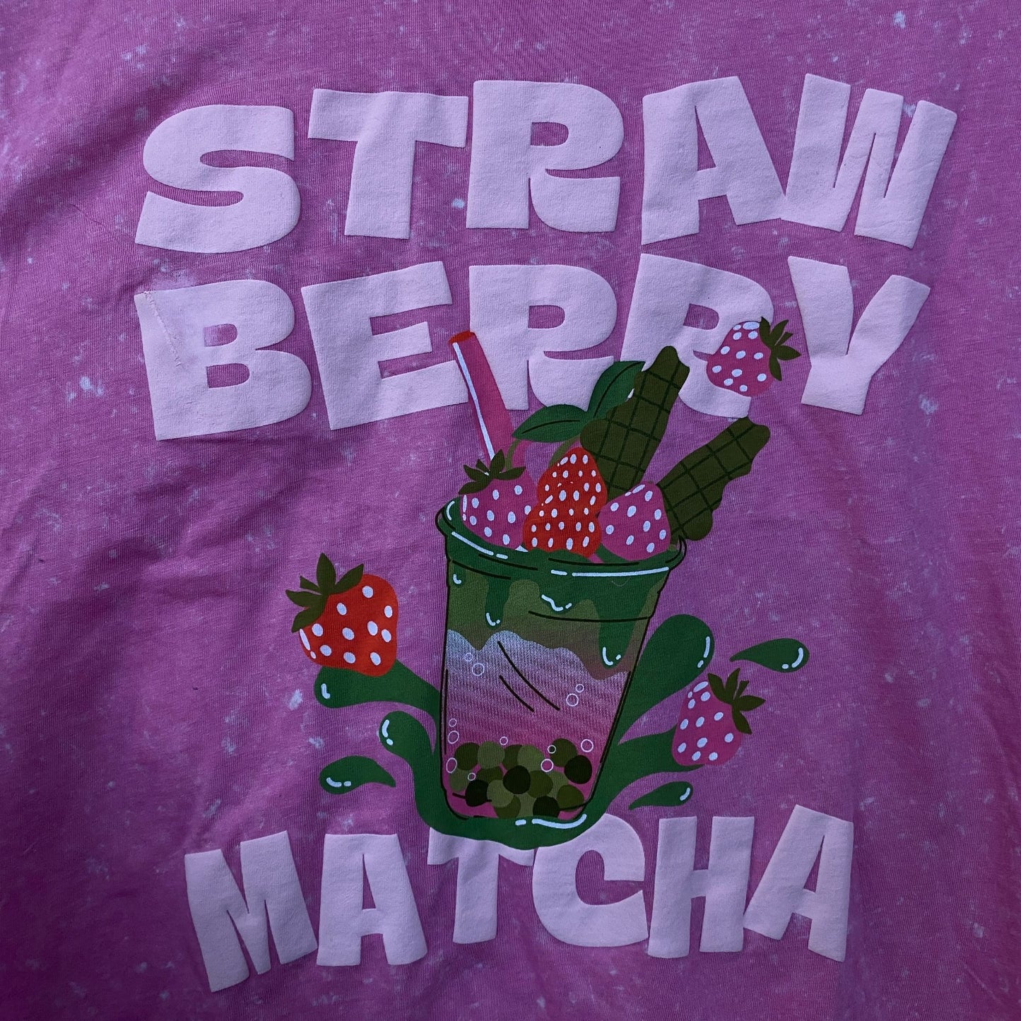 Rebellious One Strawberry Matcha Graphic Women's Crop Top XL