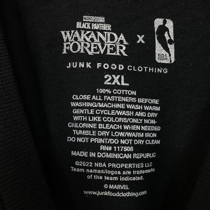 Junk Food Phoenix Suns NBA x Marvel Black Panther Wakanda Forever T-Shirt 2XL