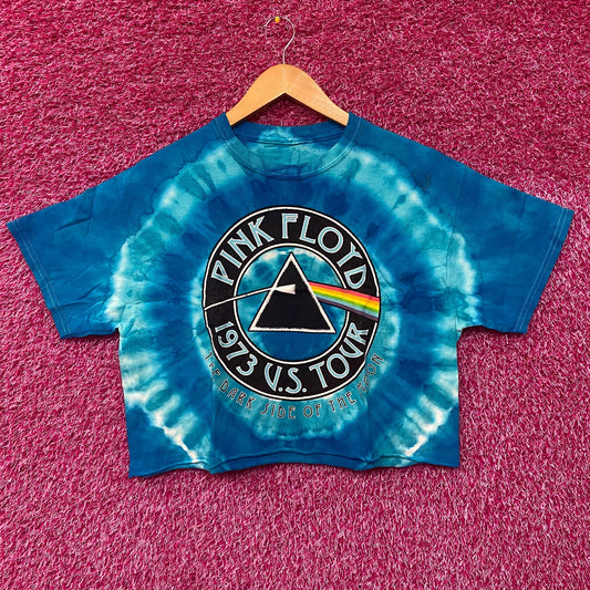 Pink Floyd Dark Side of the Moon 1973 US Tour Tie Dye Crop Top size Small
