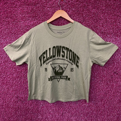Rebellious One Yellowstone National Park Cropped Graphic Tee Medium