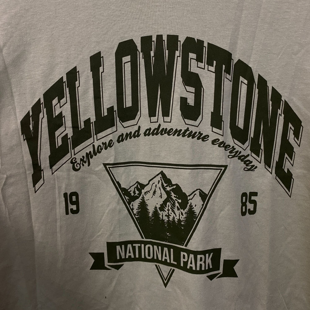 Rebellious One Yellowstone National Park Cropped Graphic Tee Medium