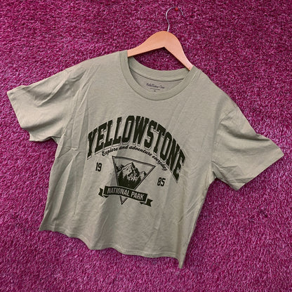 Rebellious One Yellowstone National Park Cropped Graphic Tee Medium