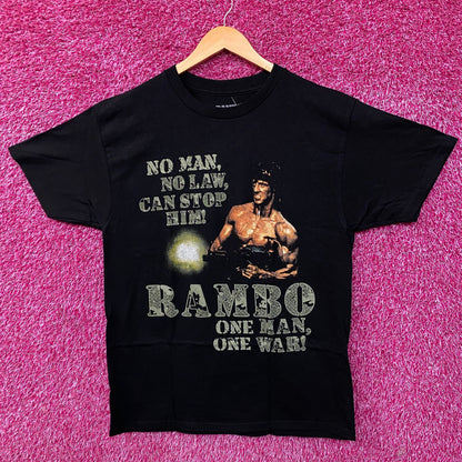 Rambo "One Man, One War" Graphic T-Shirt Large
