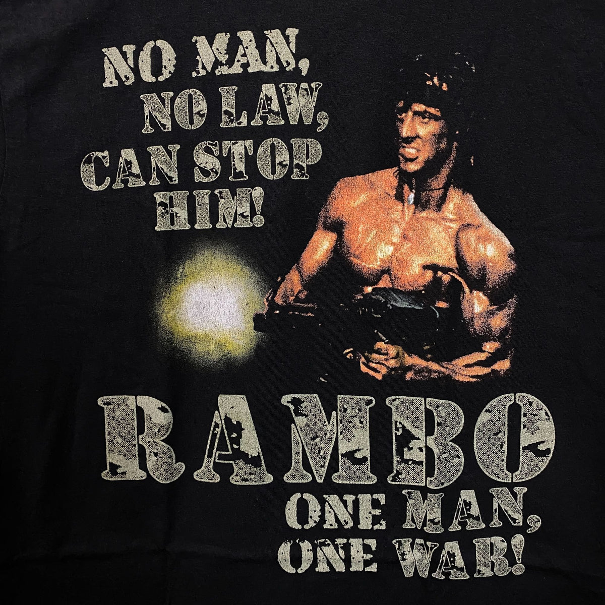 Rambo "One Man, One War" Graphic T-Shirt Large