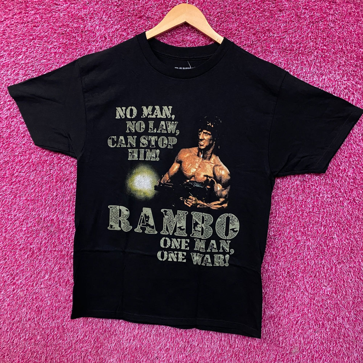 Rambo "One Man, One War" Graphic T-Shirt Large