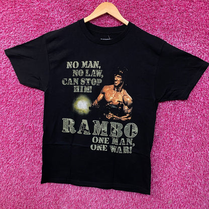 Rambo "One Man, One War" Graphic T-Shirt Large