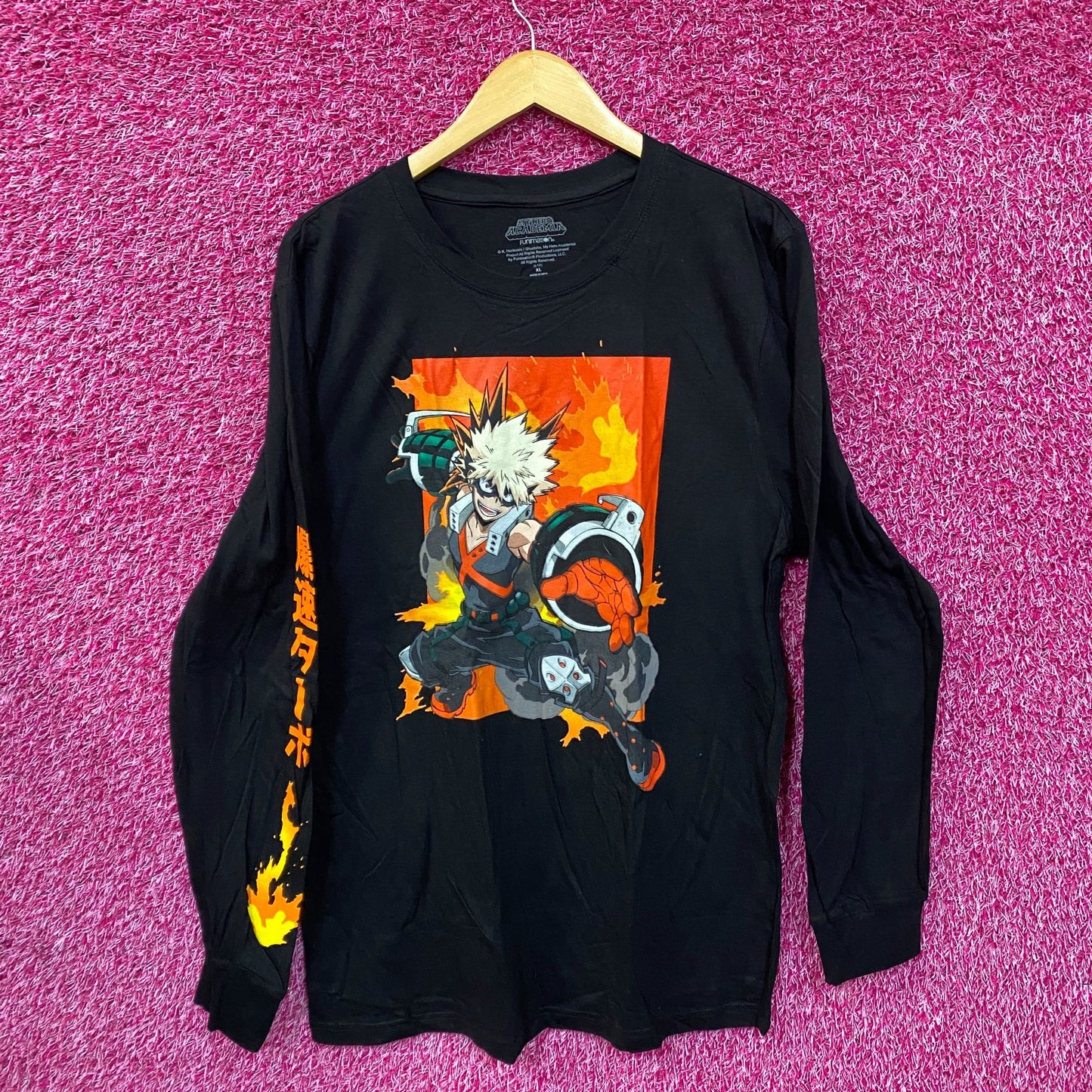 My Hero Academia/ Boku No Hero Academia Katsuki Bakugo Long Sleeve Anime T-Shirt XL