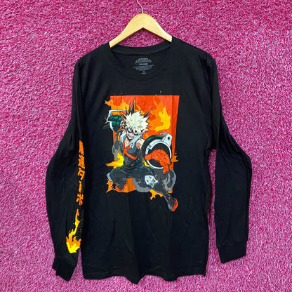 My Hero Academia/ Boku No Hero Academia Katsuki Bakugo Long Sleeve Anime T-Shirt XL