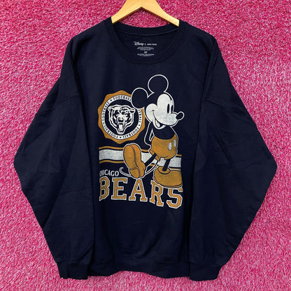 Junk Food Clothing x Disney Chicago Bears Mickey Crewneck Sweatshirt 2XL