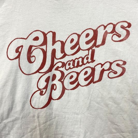 Junk Food Clothing Cheers and Beers Cropped Graphic T-Shirt XL