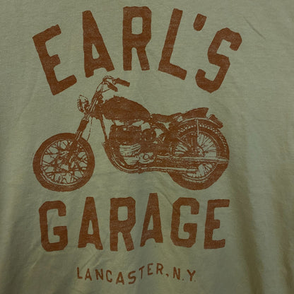 Junk Food Clothing Earls Garage Distressed Yellow Tee size Medium