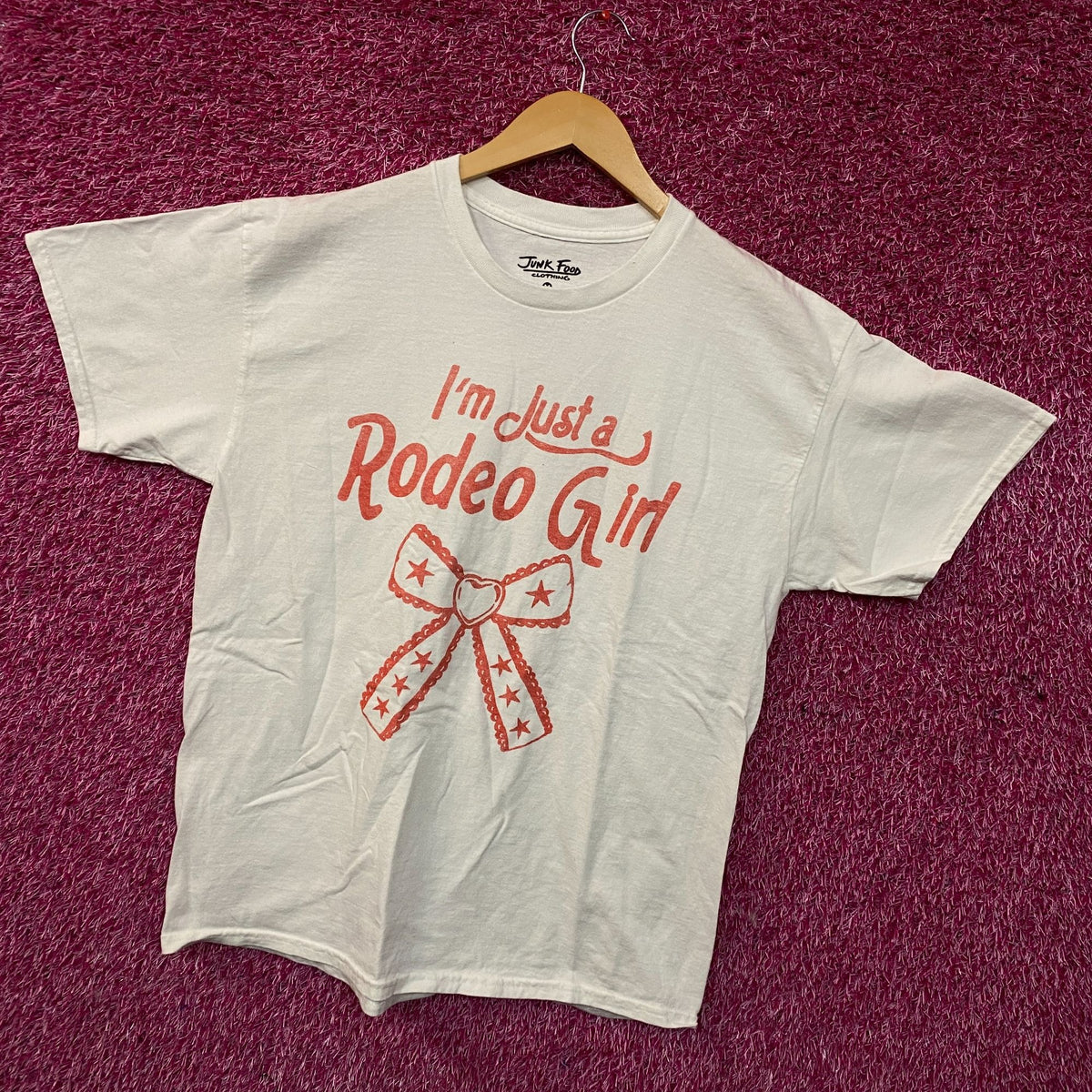Junk Food I'm Just A Rodeo Girl Graphic T-Shirt Medium
