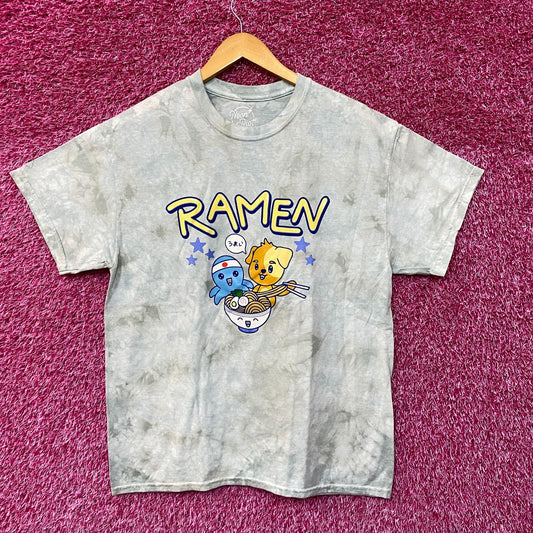 Ramen blue/green tie dye Tshirt size medium