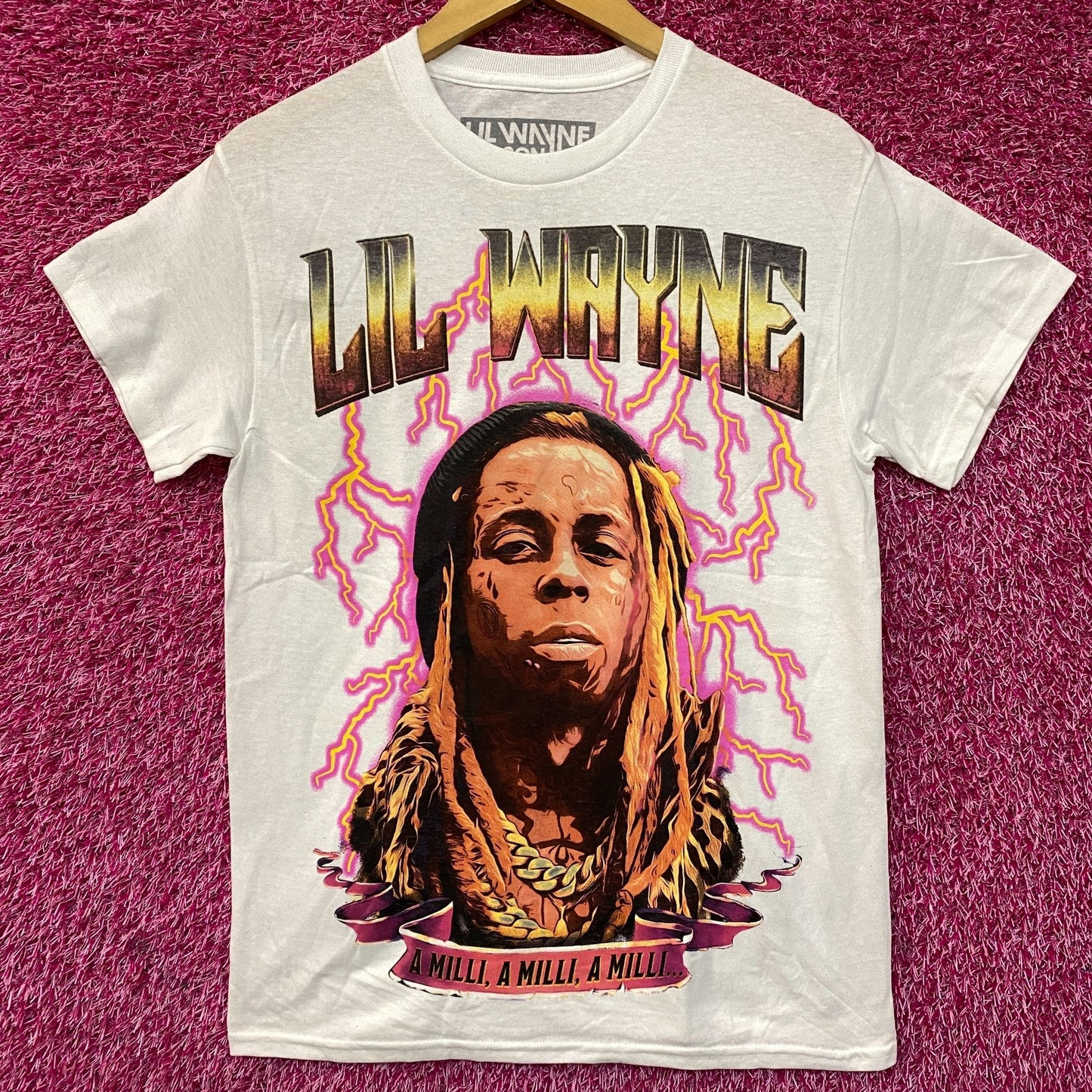 Reason Lil Wayne A Milli Lightning White T-Shirt Small