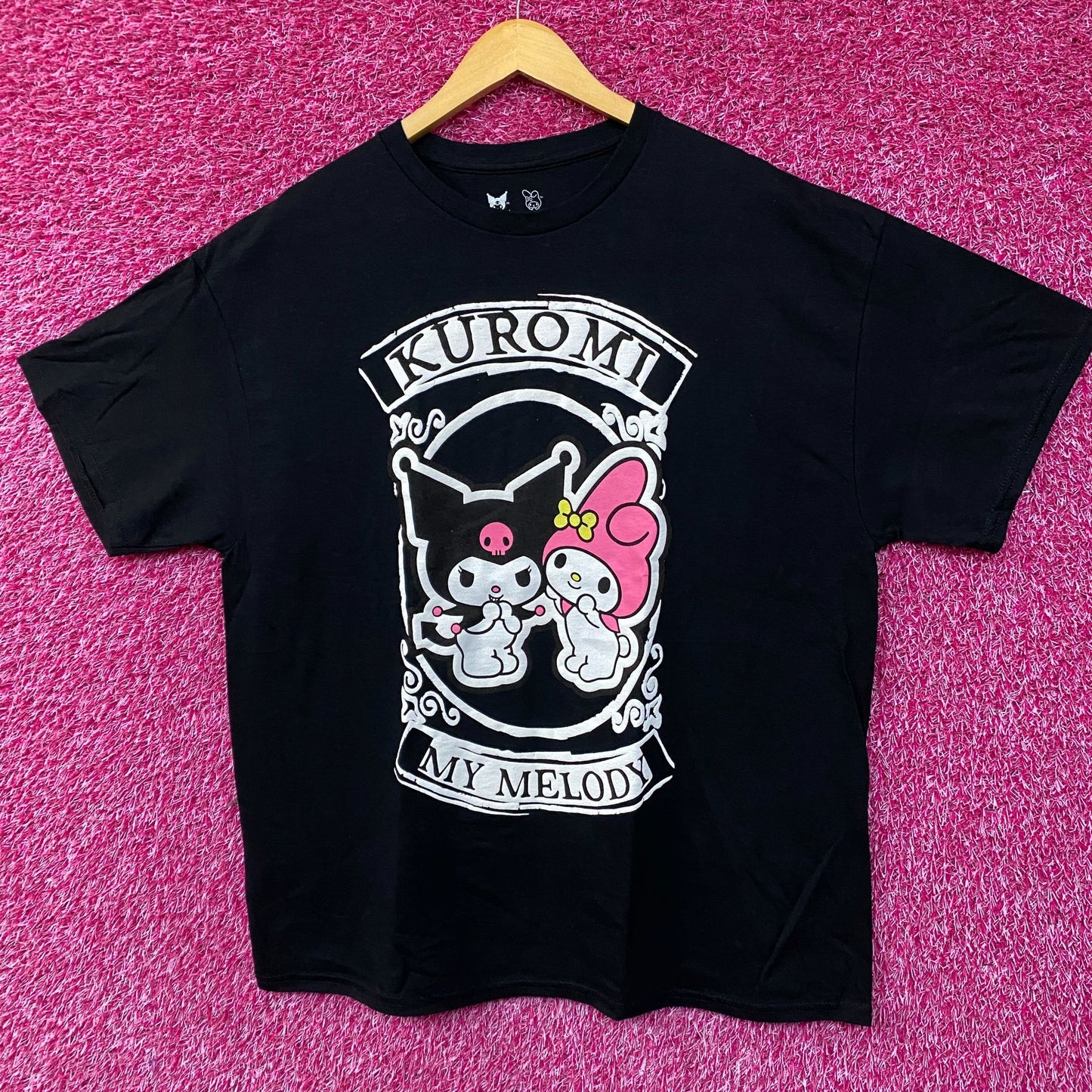 Sanrio Kuromi and My Melody Kawaii T-Shirt XL