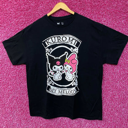 Sanrio Kuromi and My Melody Kawaii T-Shirt XL