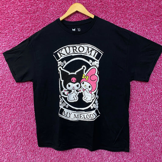 Sanrio Kuromi and My Melody Kawaii T-Shirt XL