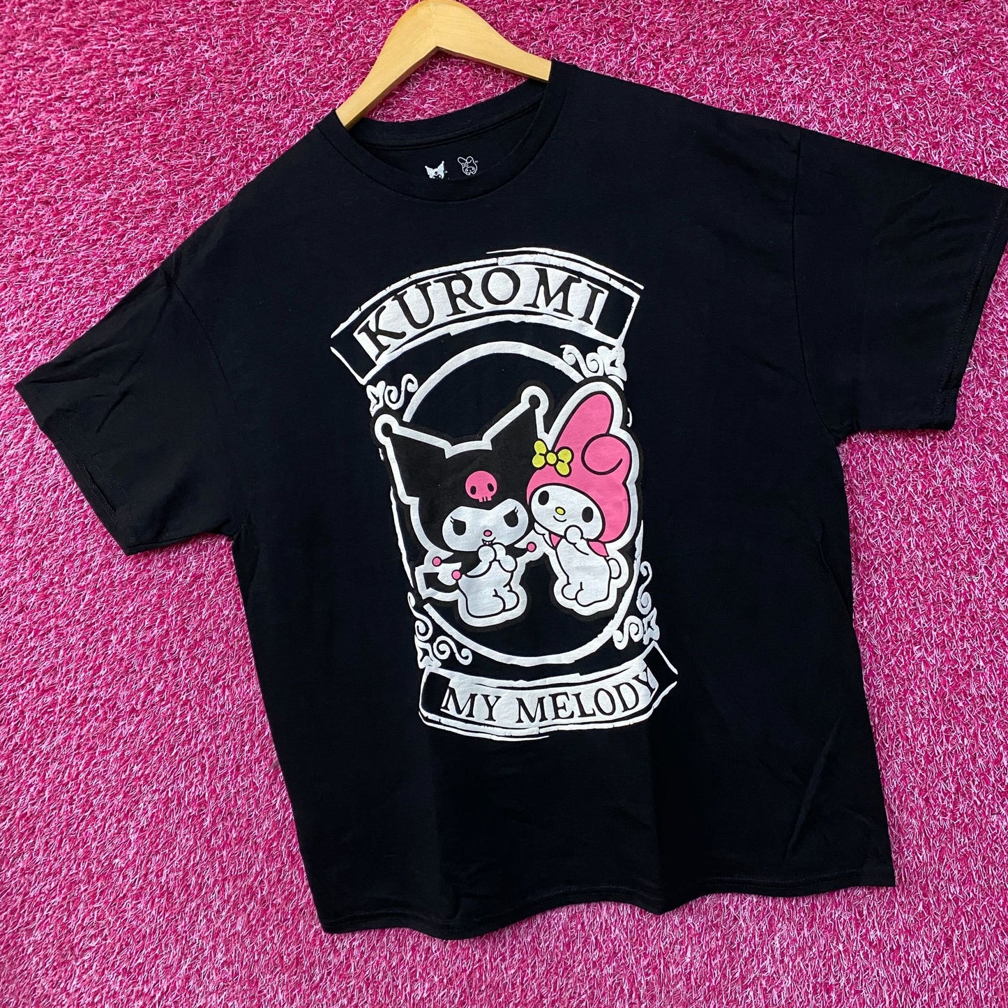 Sanrio Kuromi and My Melody Kawaii T-Shirt XL