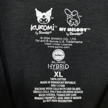 Sanrio Kuromi and My Melody Kawaii T-Shirt XL