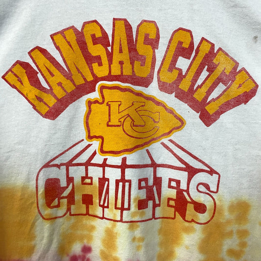 Junk Food Clothing NFL Kansas City Chiefs Game Time Long Sleeve Tie Dye T-Shirt Large