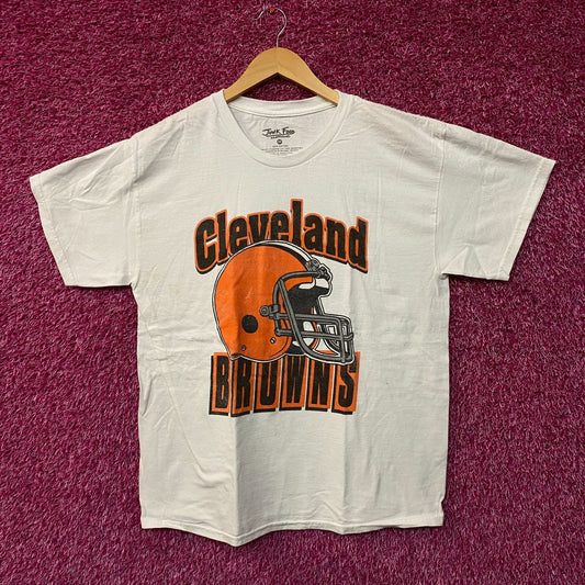 Junk Food Clothing NFL Cleveland Browns Throwback Helmet T-Shirt Medium