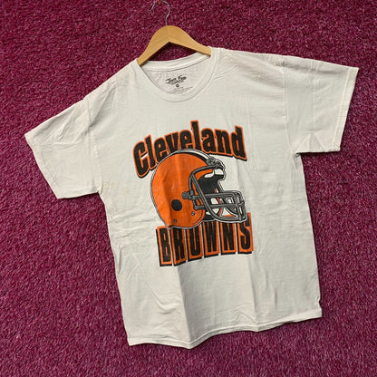 Junk Food Clothing NFL Cleveland Browns Throwback Helmet T-Shirt Medium