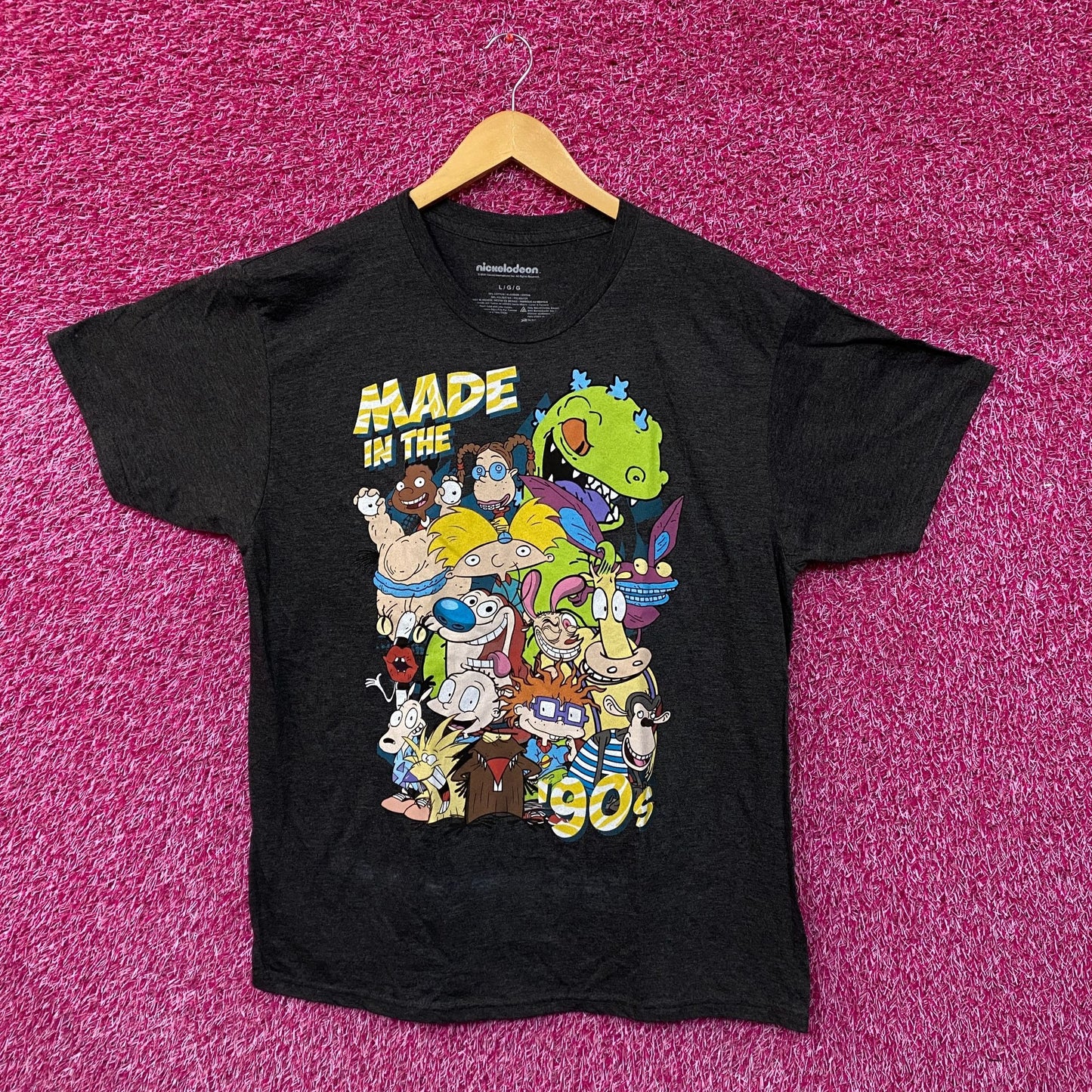 Made in the 90s Nickelodeon Full Roster of Nicktoons Tee L