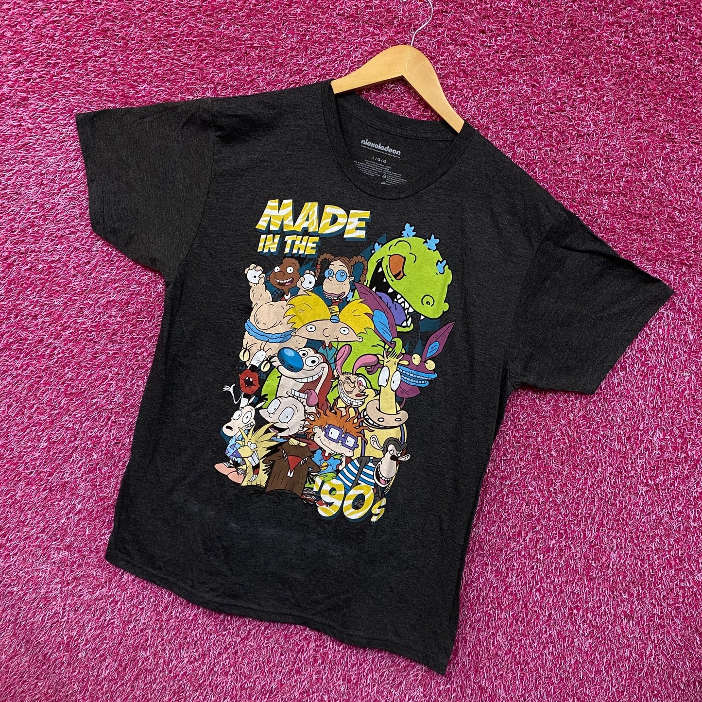 Made in the 90s Nickelodeon Full Roster of Nicktoons Tee L