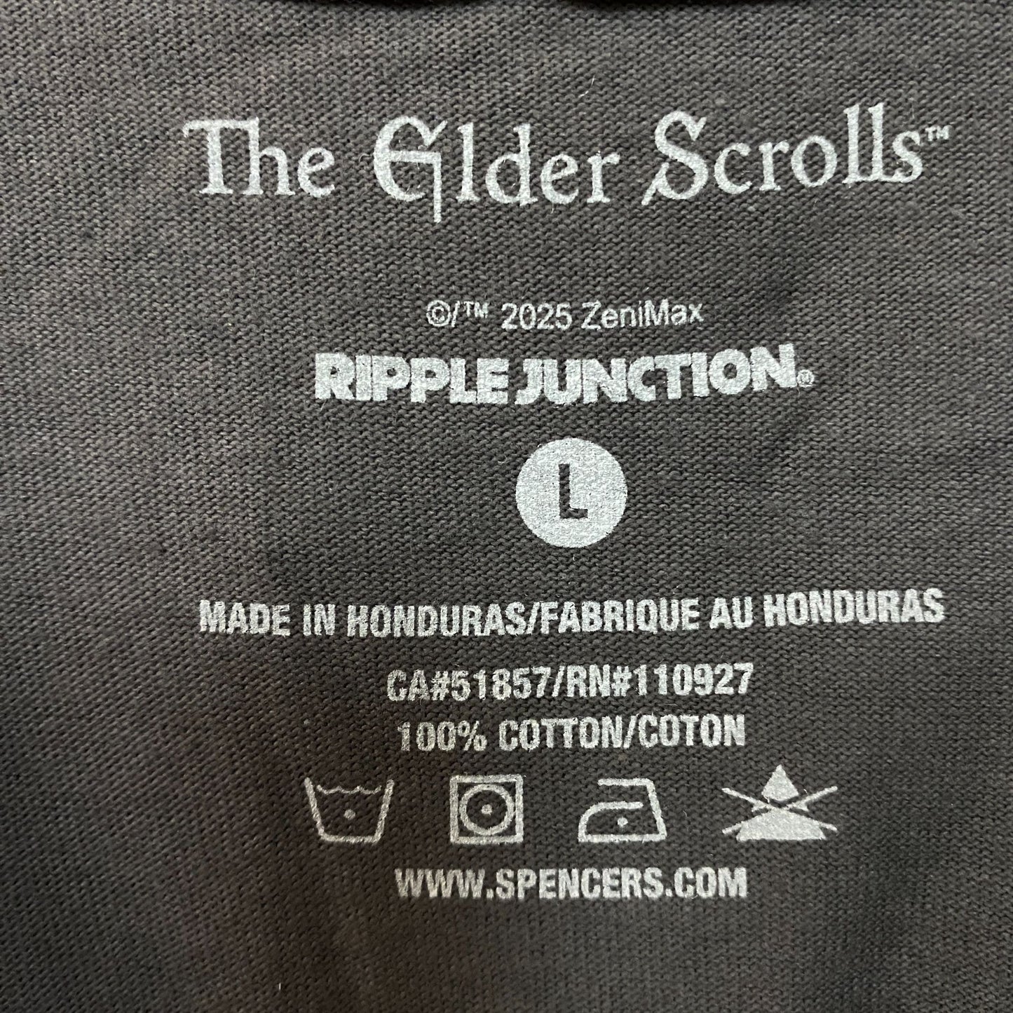 The Elder Scrolls V: Skyrim Logo Graphic T-Shirt Large