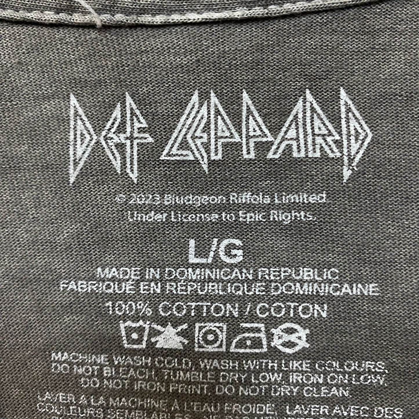 Def Leppard Animal Neon Leopard Hysteria Metal Band Tee large