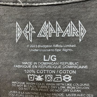 Def Leppard Animal Neon Leopard Hysteria Metal Band Tee large